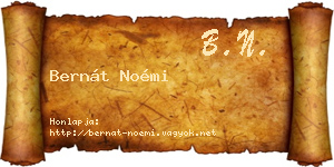 Bernát Noémi névjegykártya